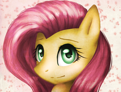 Size: 1024x782 | Tagged: safe, artist:chocoecaramell, fluttershy, g4, female, smiling, solo