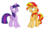 Size: 5000x3041 | Tagged: safe, artist:mixiepie, sunset shimmer, twilight sparkle, alicorn, pony, g4, alicornified, duo, race swap, shimmercorn, simple background, transparent background, twilight sparkle (alicorn)