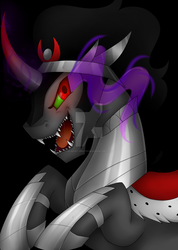Size: 1024x1438 | Tagged: safe, artist:scarlet-spectrum, king sombra, g4, male, solo, watermark
