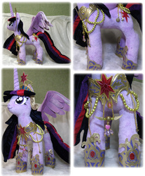 Size: 1212x1464 | Tagged: safe, artist:rens-twin, twilight sparkle, alicorn, pony, g4, armor, irl, photo, plushie, solo, toy, twilight sparkle (alicorn)