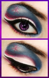 Size: 1468x2344 | Tagged: safe, artist:hed-y, twilight sparkle, human, g4, eye, eyeshadow, irl, irl human, makeup, photo, solo