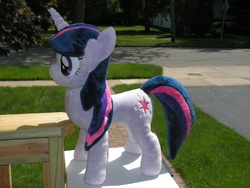 Size: 1600x1200 | Tagged: safe, artist:karasunezumi, twilight sparkle, pony, unicorn, g4, irl, photo, plushie, solo, unicorn twilight