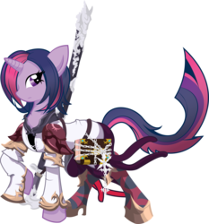 Size: 4033x4333 | Tagged: safe, artist:halotheme, twilight sparkle, g4, absurd resolution, clothes, cosplay, costume, crossover, female, final fantasy, final fantasy tactics, illua, simple background, solo, transparent background, vector