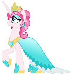 Size: 811x848 | Tagged: safe, artist:faith-wolff, idw, princess amore, crystal pony, crystal unicorn, pony, unicorn, g4, journal of the two sisters, my little pony: fiendship is magic, female, idw showified, simple background, solo, transparent background, vector