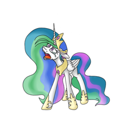 Size: 500x500 | Tagged: safe, artist:andaramada, princess celestia, pony, g4, crying, female, mare, simple background, solo, transparent background