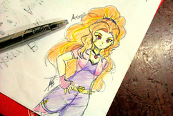 Size: 1280x853 | Tagged: safe, artist:aizy-boy, adagio dazzle, equestria girls, g4, female, photo, solo, traditional art