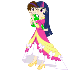 Size: 9000x9334 | Tagged: safe, artist:kruszynka25, artist:mactavish1996, twilight sparkle, oc, oc:ben parker sparkle, human, g4, absurd resolution, clothes, crossover, dress, humanized, humanized oc, mother and son, nail polish, offspring, parent:peter parker, parent:twilight sparkle, parents:spidertwi, simple background, spiders and magic iv: the fall of spider-mane, transparent background, vector