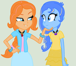 Size: 1024x896 | Tagged: safe, artist:berrypunchrules, oc, oc only, oc:sentito tides, oc:soprano tides, equestria girls, g4, amulet, sisters