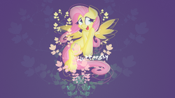 Size: 1920x1080 | Tagged: safe, artist:overmare, artist:portal15art, fluttershy, g4, female, solo, vector, wallpaper