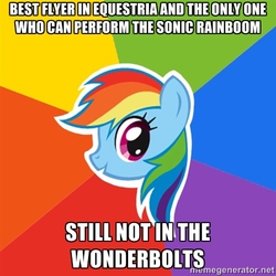 Size: 500x500 | Tagged: safe, rainbow dash, g4, exploitable meme, female, meme, memegenerator, slowpoke, solo, text