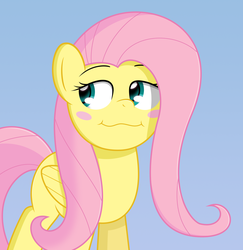 Size: 1700x1750 | Tagged: safe, artist:thematrixman, fluttershy, g4, :3, blush sticker, blushing, cute, female, simple background, solo