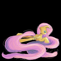 Size: 1280x1280 | Tagged: safe, artist:mlpdailydoodles, fluttershy, g4, doodle, female, impossibly long hair, impossibly long tail, long mane, long tail, solo