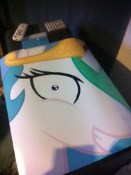 Size: 765x1024 | Tagged: safe, princess celestia, princess molestia, g4, irl, photo, remote, solo