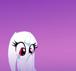 Size: 582x539 | Tagged: safe, artist:celerypony, oc, oc only, oc:celery, pony, unicorn, animated, boop, cute, eye clipping through hair, female, fireworks, gradient background, hair over one eye, magic, mare, self-boop, smiling, solo
