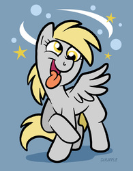 Size: 800x1028 | Tagged: safe, artist:shuffle001, derpy hooves, pegasus, pony, g4, circling stars, dizzy, female, mare, solo