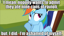 Size: 962x544 | Tagged: safe, edit, edited screencap, screencap, rainbow dash, g4, female, solo, trailer park boys