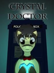 Size: 1536x2048 | Tagged: safe, artist:rainihorn, doctor whooves, time turner, earth pony, pony, g4, doctor who, male, police box, ponified, solo, stallion, tardis, the doctor, time travel, twelfth doctor