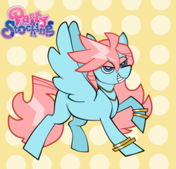 Size: 1024x983 | Tagged: safe, angel, angel pony, pegasus, pony, anarchy panty, crossover, panty and stocking with garterbelt, ponified, solo, style emulation