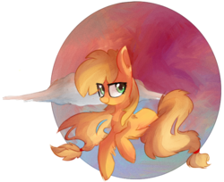 Size: 650x531 | Tagged: safe, artist:aureai, applejack, g4, cloud, cloudy, female, moon, simple background, solo, transparent background