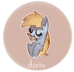 Size: 274x268 | Tagged: safe, artist:aureai, derpy hooves, pegasus, pony, g4, cute, eyes closed, female, letter, mare, mouth hold, simple background, transparent background