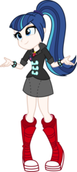 Size: 500x1119 | Tagged: safe, artist:alkonium, artist:claritea, shining armor, sonata dusk, equestria girls, g4, clothes, clothes swap, gleaming shield, human coloration, palette swap, recolor, rule 63, shining sonata, shrug, simple background, skirt, transparent background