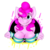 Size: 1000x1000 | Tagged: safe, artist:nexusmod, pinkie pie, earth pony, anthro, g4, breasts, busty pinkie pie, female, simple background, solo, transparent background, wink