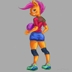 Size: 2693x2693 | Tagged: safe, artist:neroscottkennedy, scootaloo, anthro, g4, female, high res, solo