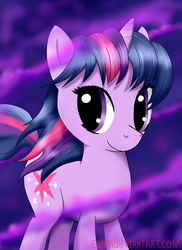 Size: 1100x1509 | Tagged: safe, artist:empyu, twilight sparkle, pony, unicorn, g4, cute, female, solo, twiabetes, unicorn twilight, windswept mane