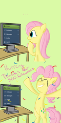 Size: 1280x2560 | Tagged: safe, artist:squiby-327, posey, pony, ask posey, g1, alternate hairstyle, ask, bipedal, comic, computer, eyes closed, female, solo, tumblr