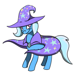 Size: 1651x1651 | Tagged: safe, artist:adamclowery, trixie, pony, unicorn, g4, female, mare, simple background, smiling, solo, transparent background