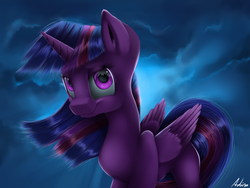 Size: 1600x1200 | Tagged: safe, artist:luminousdazzle, twilight sparkle, alicorn, pony, g4, female, mare, solo, twilight sparkle (alicorn)