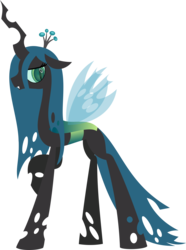 Size: 5441x7317 | Tagged: safe, artist:zacatron94, queen chrysalis, changeling, changeling queen, g4, absurd resolution, crown, female, jewelry, lineless, regalia, simple background, solo, transparent background