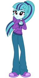 Size: 3600x7200 | Tagged: safe, artist:zuko42, sonata dusk, equestria girls, g4, my little pony equestria girls: rainbow rocks, absurd resolution, clothes, cute, female, high ponytail, hoodie, long hair, ponytail, simple background, solo, sonatabetes, transparent background, vector