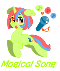 Size: 669x800 | Tagged: safe, artist:opya, oc, oc only, oc:magical song, pony, unicorn, reference sheet, wing ears