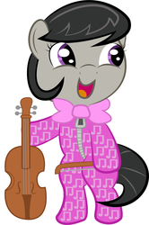 Size: 2043x3068 | Tagged: safe, artist:spellboundcanvas, octavia melody, g4, female, footed sleeper, high res, musical instrument, solo, violin