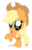 Size: 1488x2299 | Tagged: safe, artist:applefritta, applejack, g4, chibi, female, rearing, simple background, solo, tongue out, transparent background