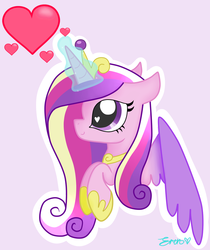 Size: 1024x1219 | Tagged: safe, artist:applefritta, princess cadance, g4, female, heart, heart eyes, magic, solo, wingding eyes