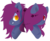 Size: 500x406 | Tagged: safe, artist:snow angel, oc, oc only, oc:ica, bat pony, pony, dual persona, duality, simple background, solo, transparent background