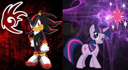 Size: 1359x749 | Tagged: safe, twilight sparkle, g4, copy and paste, crossover, male, shadow the hedgehog, sonic the hedgehog, sonic the hedgehog (series)