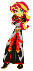 Size: 269x587 | Tagged: safe, artist:selenaede, sunset shimmer, equestria girls, g4, fantasy class, female, knight, paladin, redesign, solo, warcraft, warrior, world of warcraft