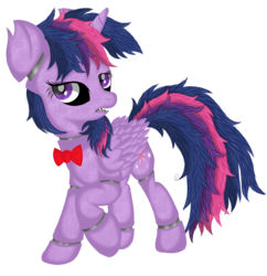 Size: 3100x3200 | Tagged: safe, artist:law44444, twilight sparkle, alicorn, pony, robot, robot pony, five nights at aj's, g4, animatronic, bowtie, crossover, female, five nights at freddy's, high res, mare, simple background, solo, transparent background, twibon, twilight sparkle (alicorn)