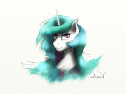 Size: 1024x768 | Tagged: safe, artist:crestfallencelestia, princess celestia, g4, female, portrait, solo