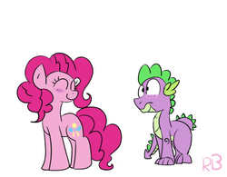 Size: 512x400 | Tagged: artist needed, safe, pinkie pie, spike, g4, female, male, ship:pinkiespike, shipping, story included, straight