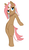 Size: 571x1000 | Tagged: safe, artist:terror bay, oc, oc only, oc:softie swirl, pony, unicorn, bipedal, blank flank, female, mare, solo