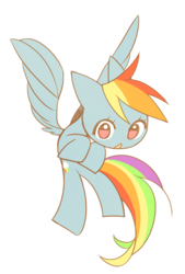 Size: 500x740 | Tagged: safe, artist:memoneo, rainbow dash, pegasus, pony, g4, d:, female, simple background, solo, transparent background