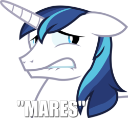 Size: 1280x1180 | Tagged: safe, artist:qewerka, shining armor, g4, floppy ears, frown, image macro, lip bite, logic, male, meme, simple background, solo, transparent background