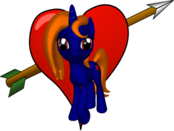 Size: 1280x960 | Tagged: safe, oc, oc only, oc:heart taker, pony, unicorn, 3d, 3d pony creator, cutie mark, looking at you, simple background, transparent background