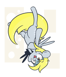 Size: 1700x2000 | Tagged: safe, artist:turtlefarminguy, derpy hooves, pegasus, pony, g4, female, mare, solo, upside down