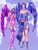 Size: 3000x4000 | Tagged: safe, artist:eliasmadekin, princess luna, twilight sparkle, human, spiders and magic: rise of spider-mane, g4, amethyst sorceress, humanized, light skin, superhero, twilight sparkle (alicorn), winged humanization