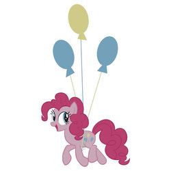 Size: 550x550 | Tagged: safe, artist:animayhem, pinkie pie, g4, balloon, clothes, cutie mark, redbubble, shirt, sticker, then watch her balloons lift her up to the sky